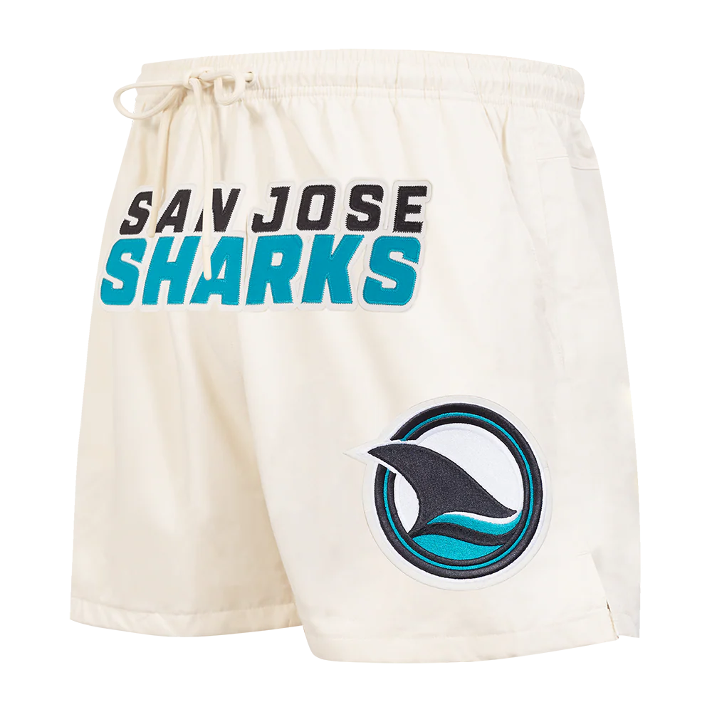 NHL SAN JOSE SHARKS CLASSIC WOVEN MEN'S SHORT (EGGSHELL)