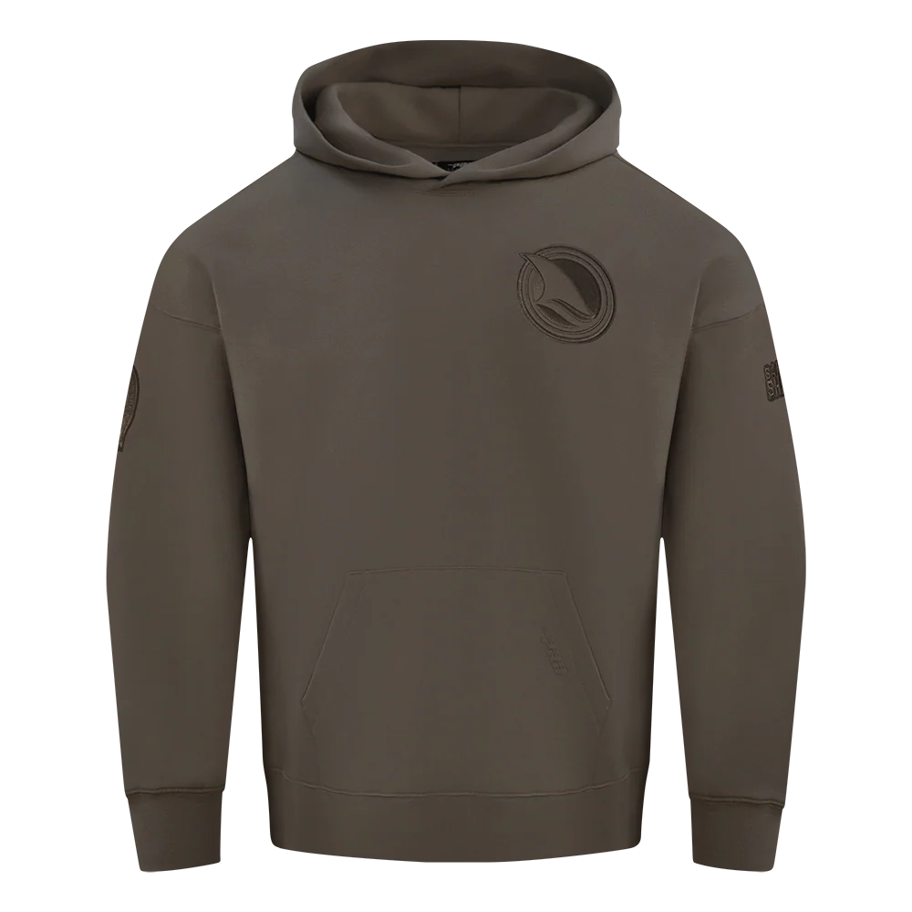 NHL SAN JOSE SHARKS NEUTRAL MEN'S DROP SHOULDER PO HOODIE (DARK TAUPE)