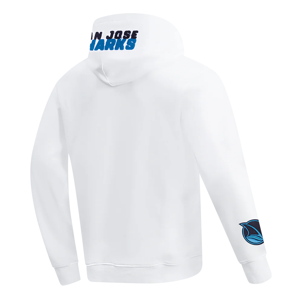 NHL SAN JOSE SHARKS CLASSIC WOMEN'S FLC PO HOODIE (WHITE) - Image 4