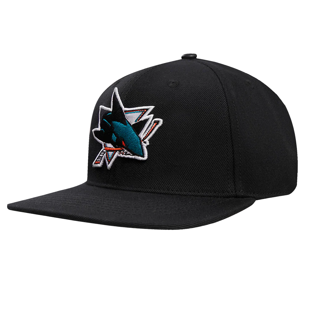 NHL SAN JOSE SHARKS SCRIPT TAIL WOOL SNAPBACK (BLACK) - Image 3