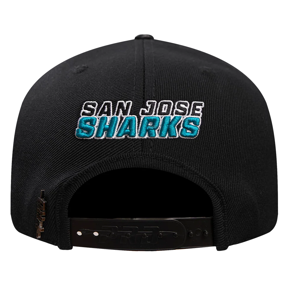 NHL SAN JOSE SHARKS SCRIPT TAIL WOOL SNAPBACK (BLACK) - Image 5