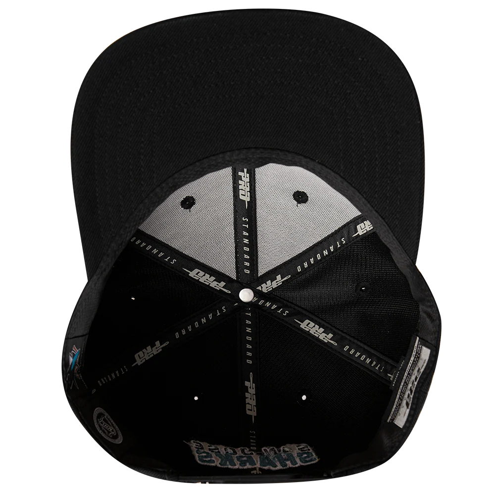 NHL SAN JOSE SHARKS SCRIPT TAIL WOOL SNAPBACK (BLACK) - Image 6