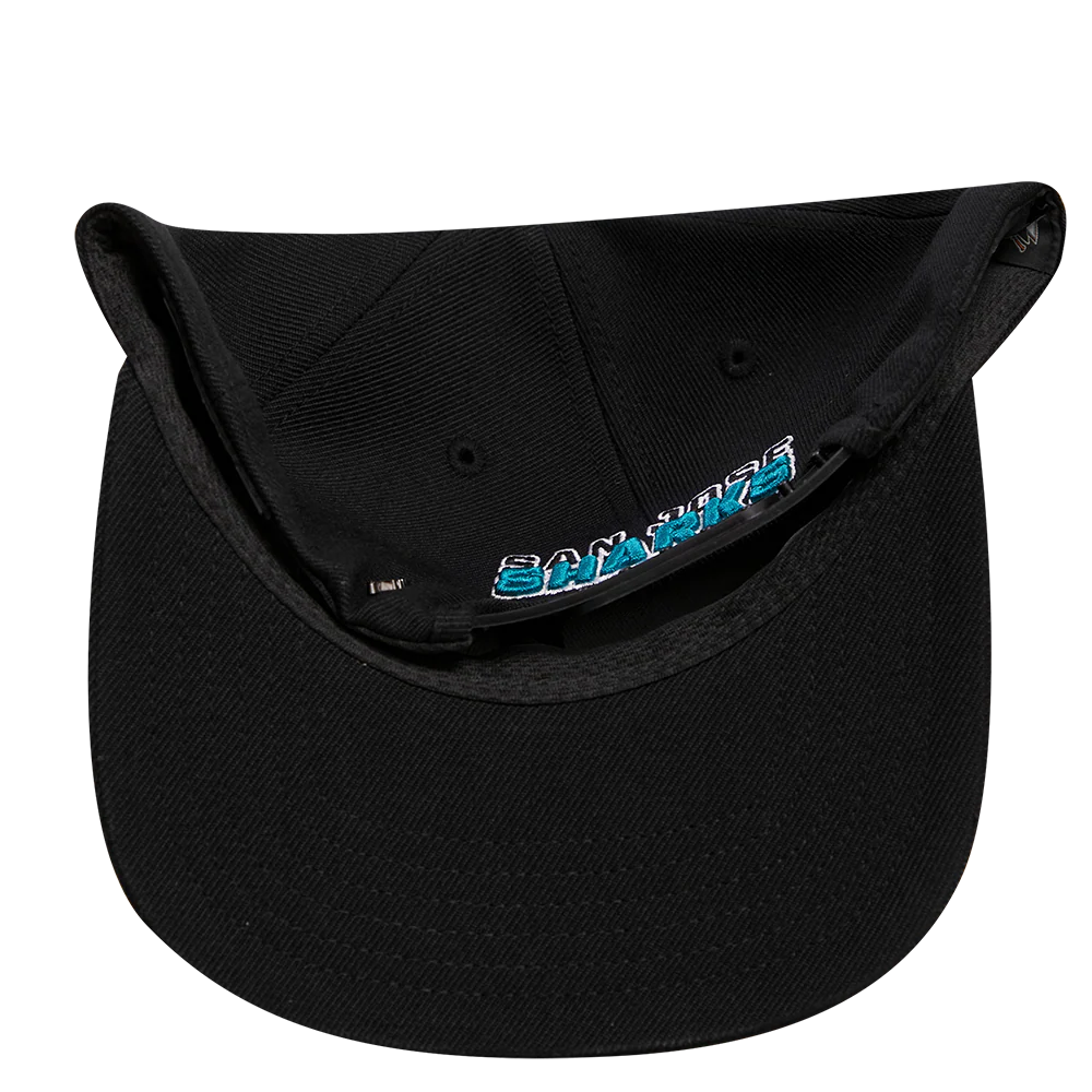 NHL SAN JOSE SHARKS SCRIPT TAIL WOOL SNAPBACK (BLACK) - Image 7