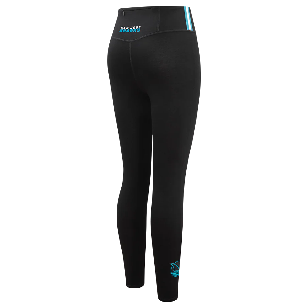 NHL SAN JOSE SHARKS CLASSIC WOMEN'S HW JERSEY LEGGING (BLACK) - Image 3