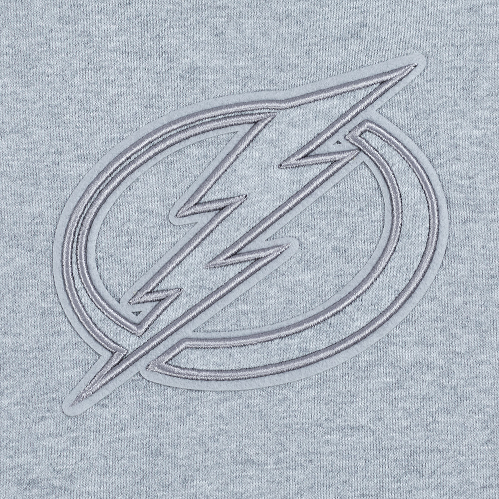 NHL TAMPA BAY LIGHTNING NEUTRAL MEN'S DROP SHOULDER PULLOVER HOODIE (DARK HEATHER GRAY) - Image 5