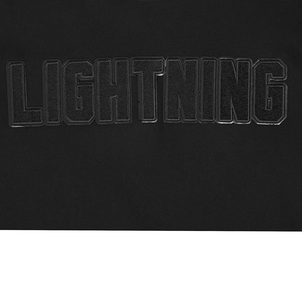 NHL TAMPA BAY LIGHTNING TRIPLE BLACK MEN'S DK PO HOODIE (TRIPLE BLACK) - Image 5