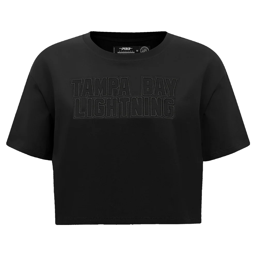 NHL TAMPA BAY LIGHTNING NEUTRAL WOMEN'S BOXY TEE (BLACK)