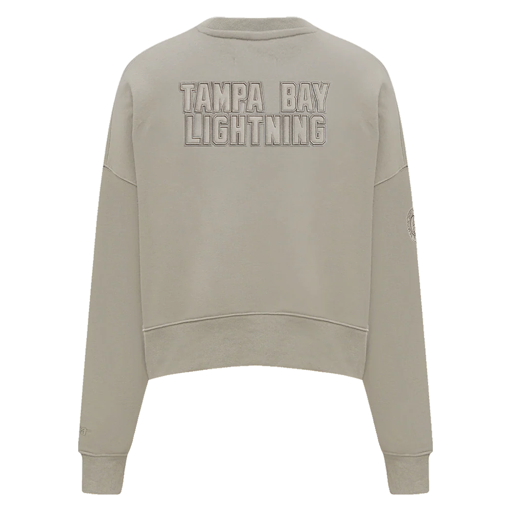 NHL TAMPA BAY LIGHTNING NEUTRAL WOMEN'S CREWNECK (TAUPE) - Image 3