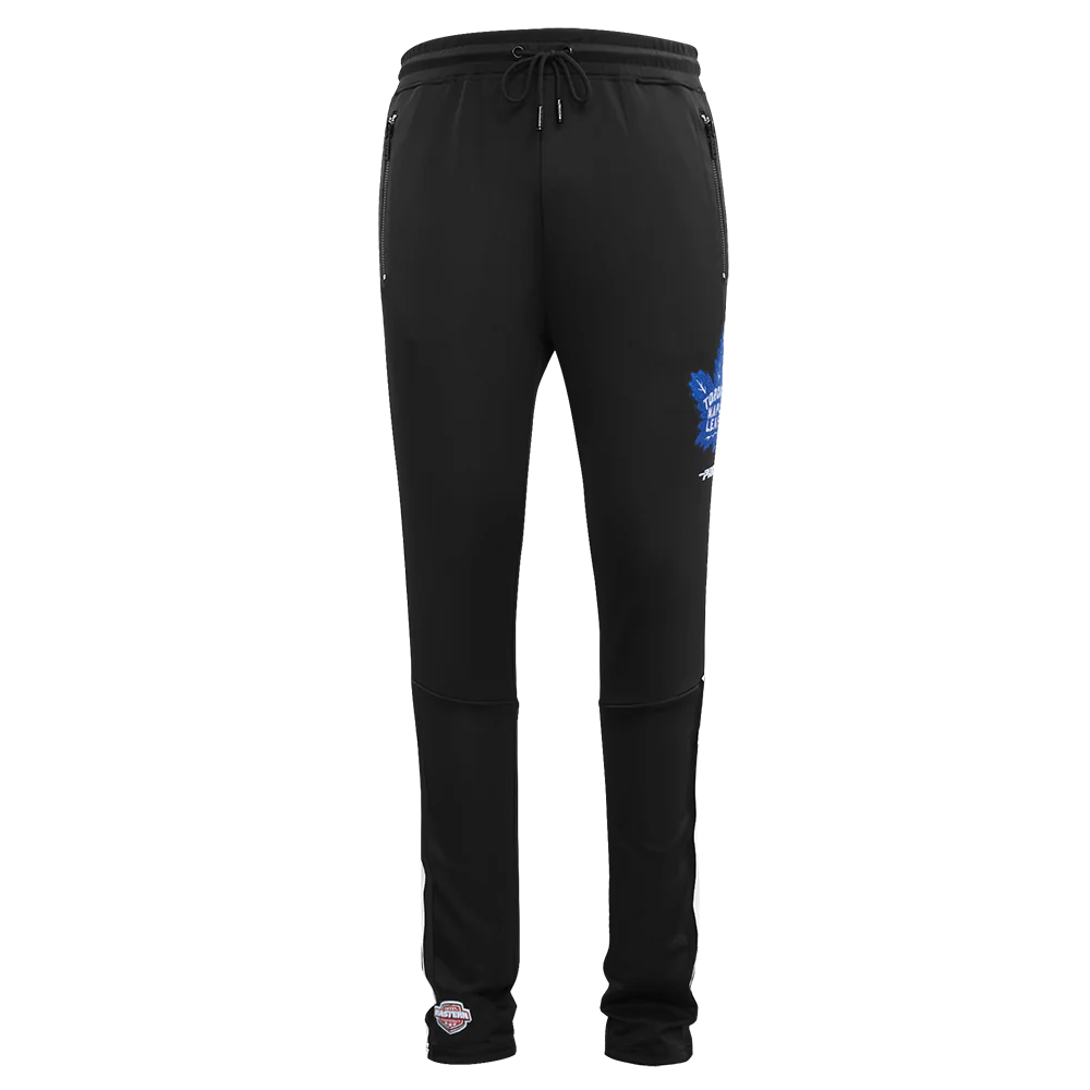 NHL TORONTO MAPLE LEAFS CLASSIC CHENILLE MEN'S DK TRACK PANT (BLACK) - Image 2