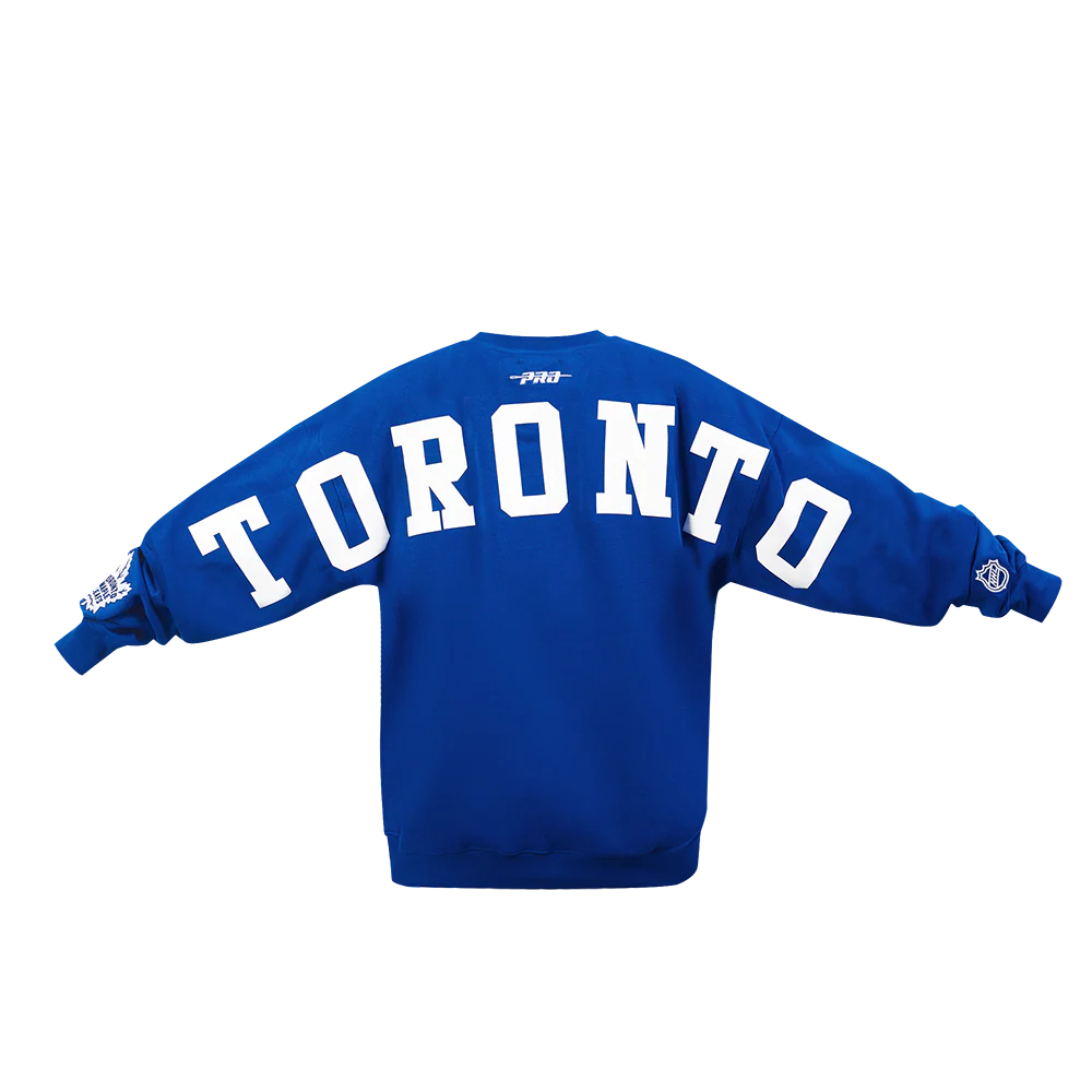 NHL TORONTO MAPLE LEAFS WINGSPAN MEN'S DROP SHOULDER FLC CREWNECK (DODGER BLUE) - Image 3