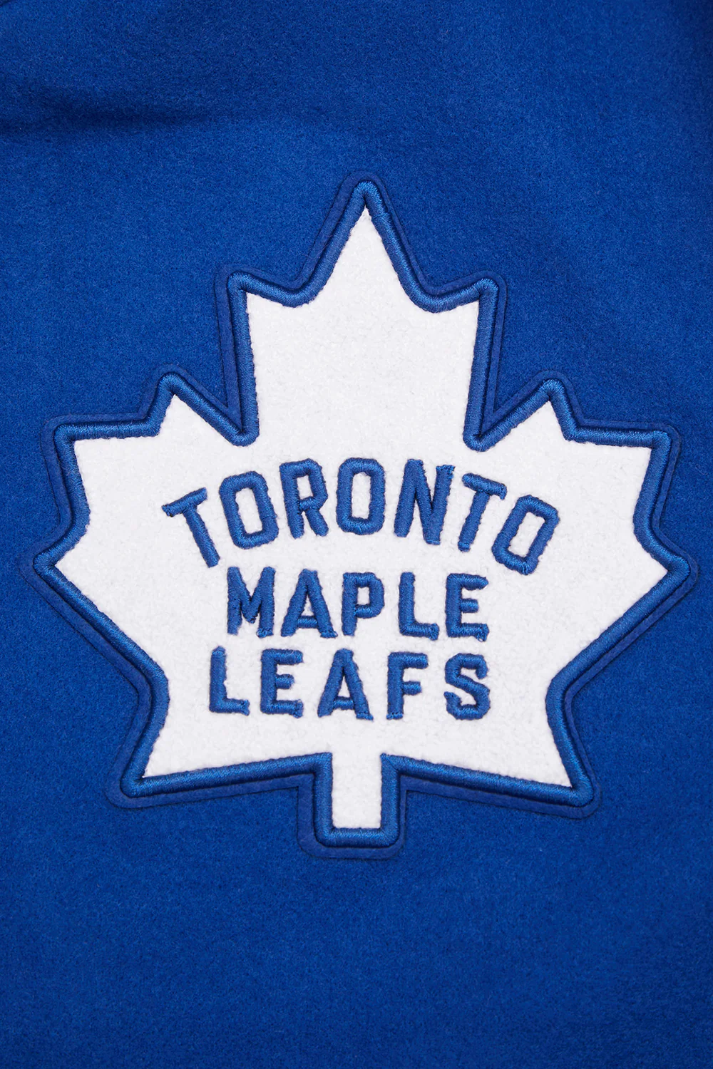 NHL TORONTO MAPLE LEAFS RETRO CLASSIC MEN'S RIB WOOL VARSITY JACKET (DODGER BLUE/WHITE) - Image 8