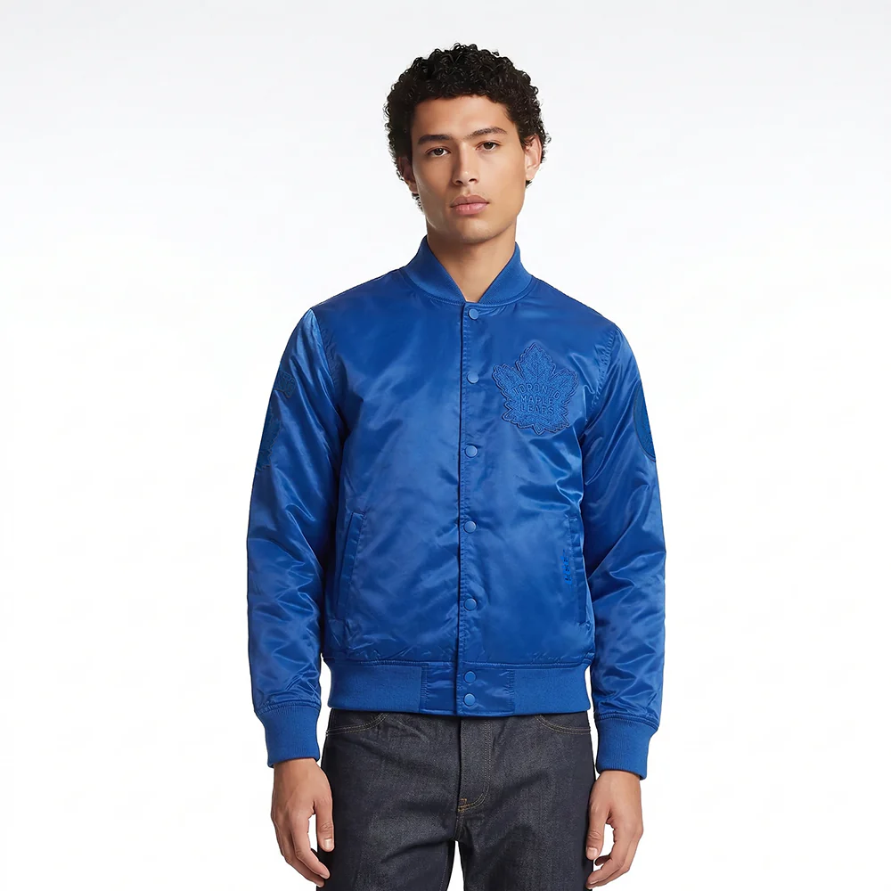 NHL TORONTO MAPLE LEAFS TRIPLE TONAL SATIN JACKET (DODGER BLUE)
