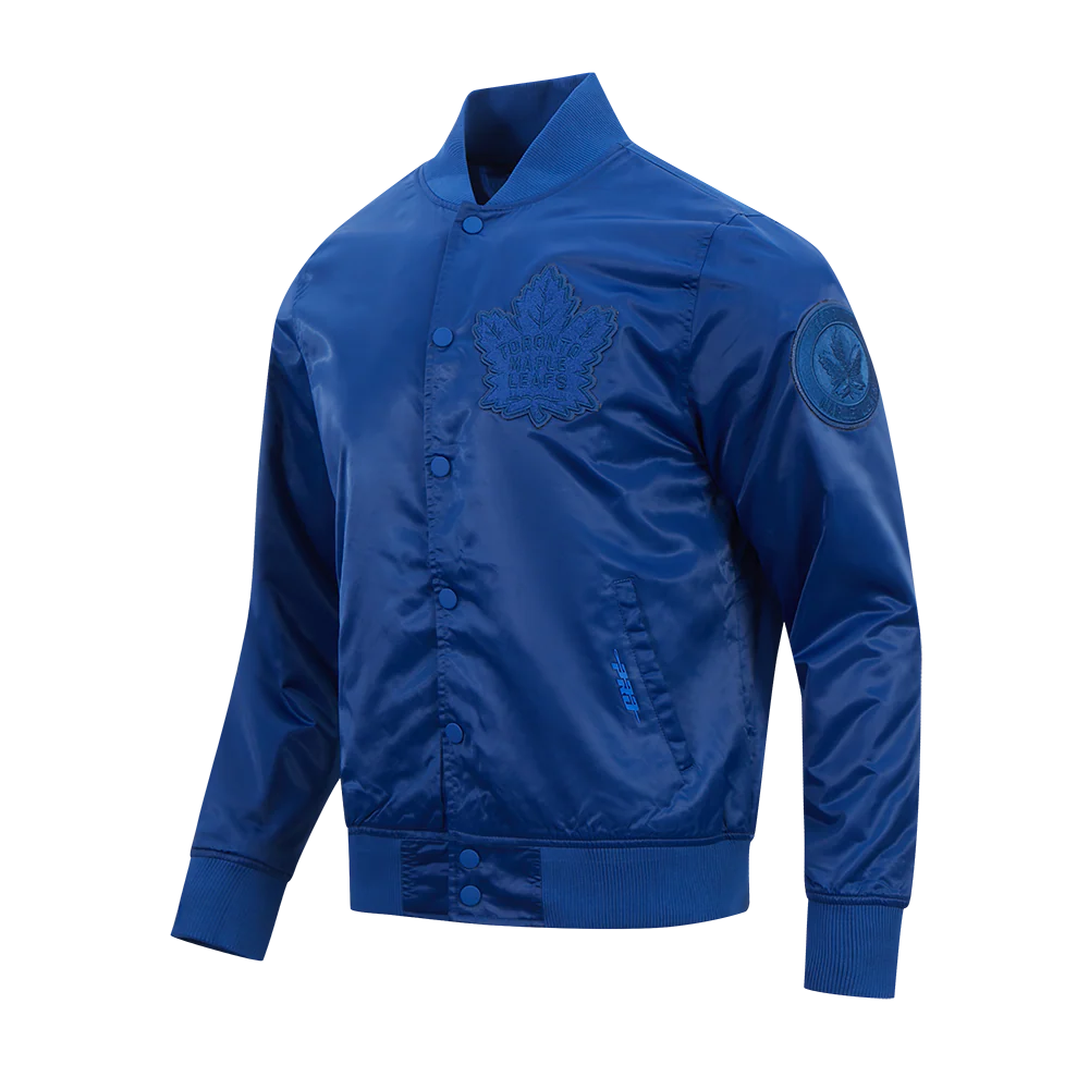NHL TORONTO MAPLE LEAFS TRIPLE TONAL SATIN JACKET (DODGER BLUE) - Image 3