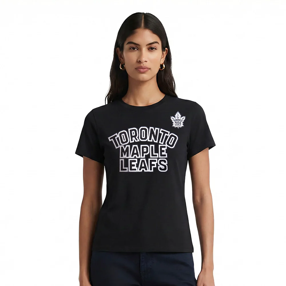 NHL TORONTO MAPLE LEAFS CLASSIC WOMEN'S SJ SLIM FIT TEE (BLACK)