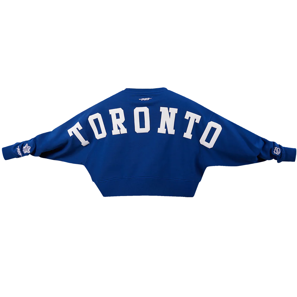 NHL TORONTO MAPLE LEAFS WINGSPAN WOMEN'S FLC CREWNECK (DODGER BLUE) - Image 3