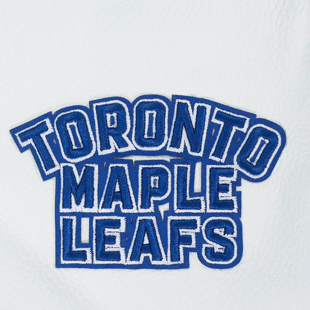 NHL TORONTO MAPLE LEAFS CLASSIC WOMEN'S WOOL VARSITY JACKET (DODGER BLUE/WHITE) - Image 7