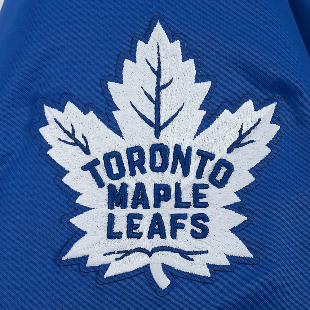 NHL TORONTO MAPLE LEAFS CLASSIC WOMEN'S SATIN JACKET (DODGER BLUE) - Image 6