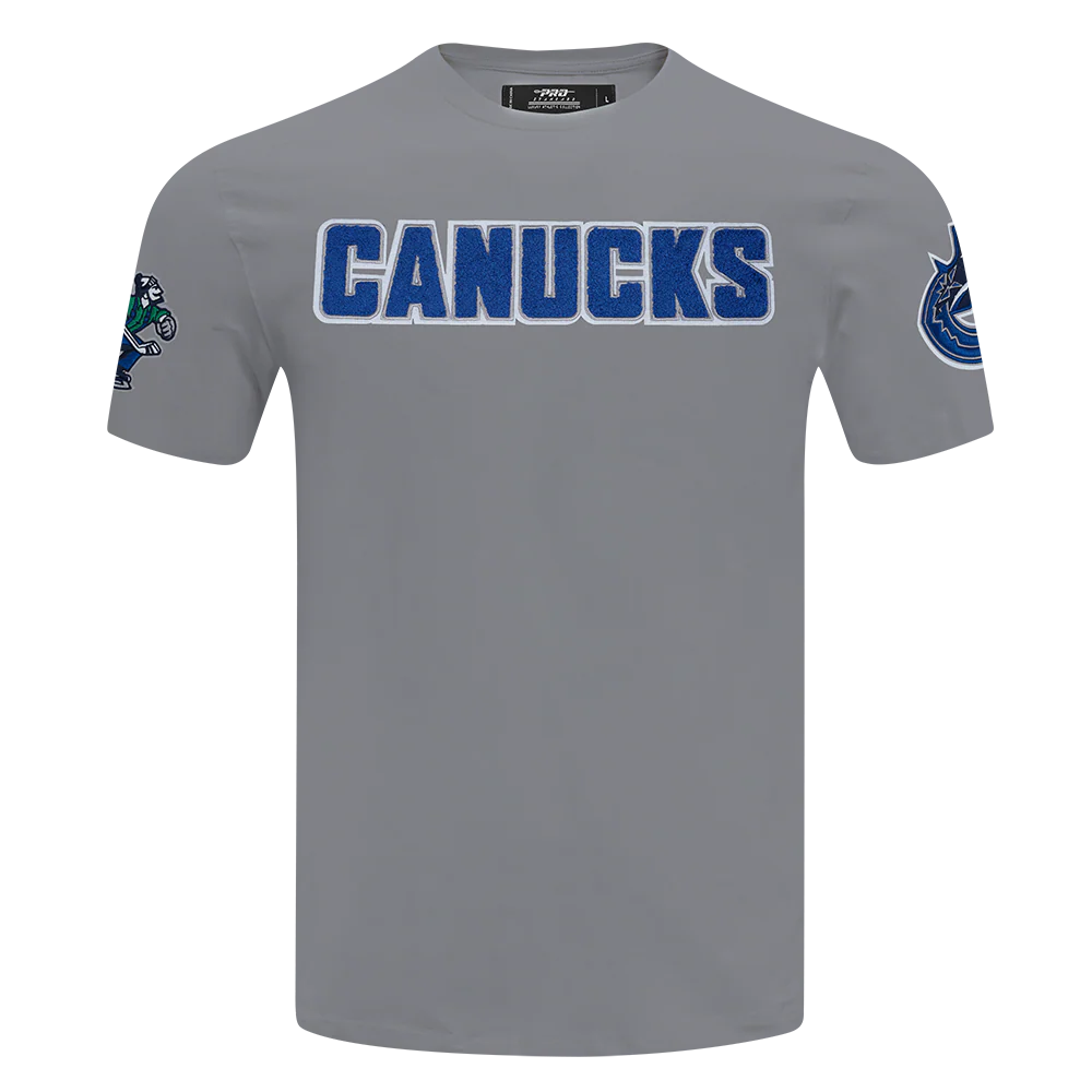 NHL VANCOUVER CANUCKS CLASSIC MEN'S CHENILLE SJ TEE (GRAY)