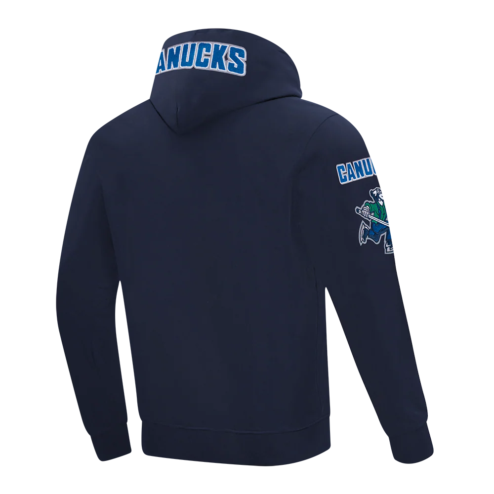 NHL VANCOUVER CANUCKS CLASSIC MEN'S CHENILLE DK PO HOODIE (MIDNIGHT NAVY) - Image 4
