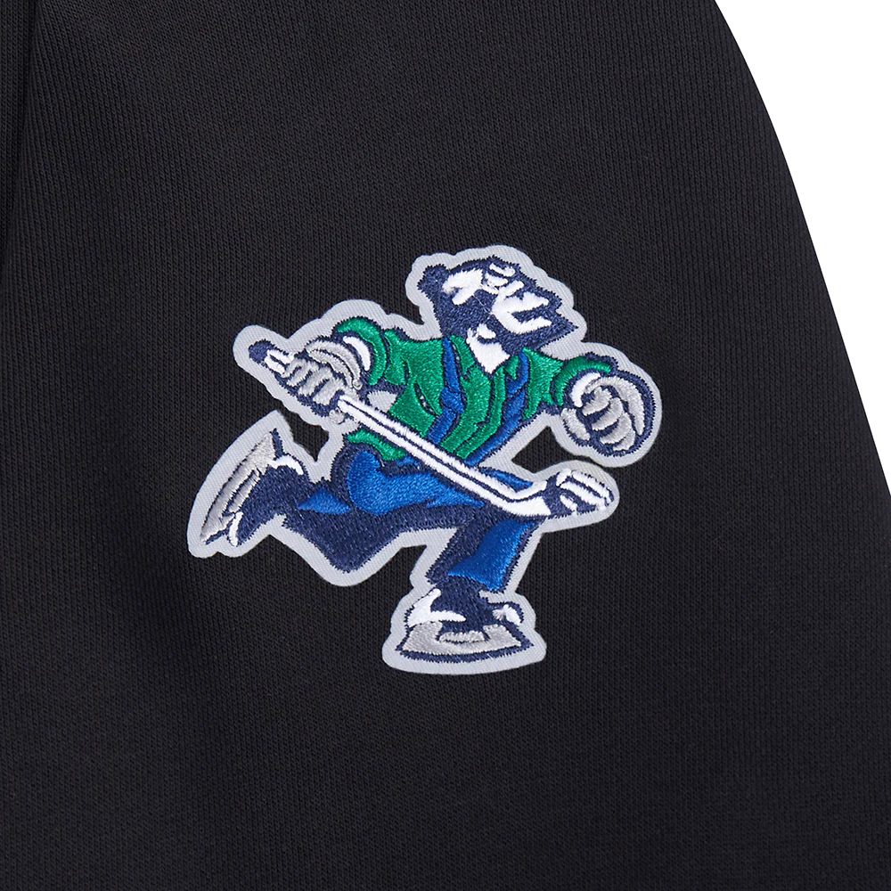 NHL VANCOUVER CANUCKS CLASSIC WOMEN'S FLC CREWNECK (BLACK) - Image 7