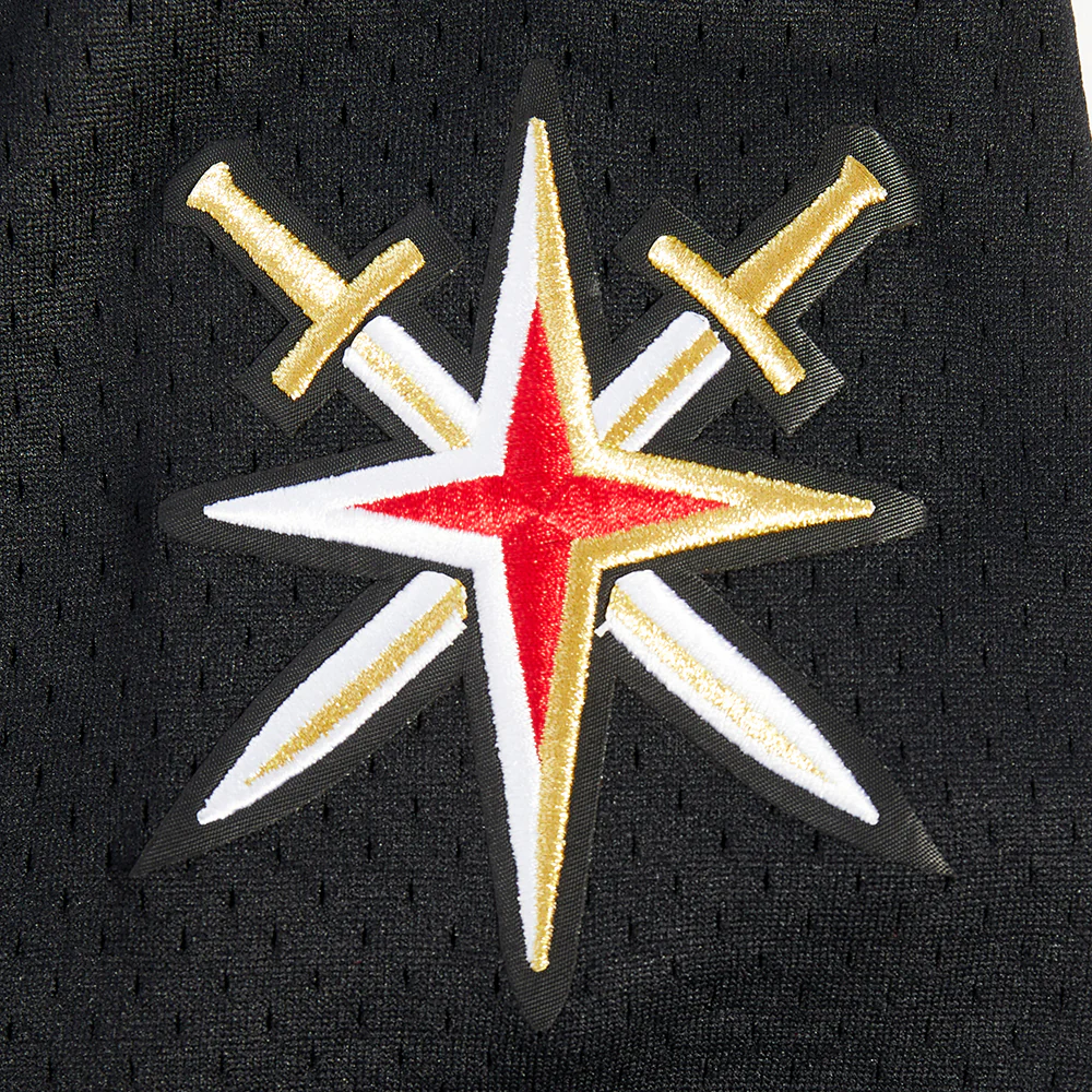NHL VEGAS GOLDEN KNIGHTS CLASSIC MEN'S MESH BUTTON DOWN JERSEY (BLACK) - Image 7