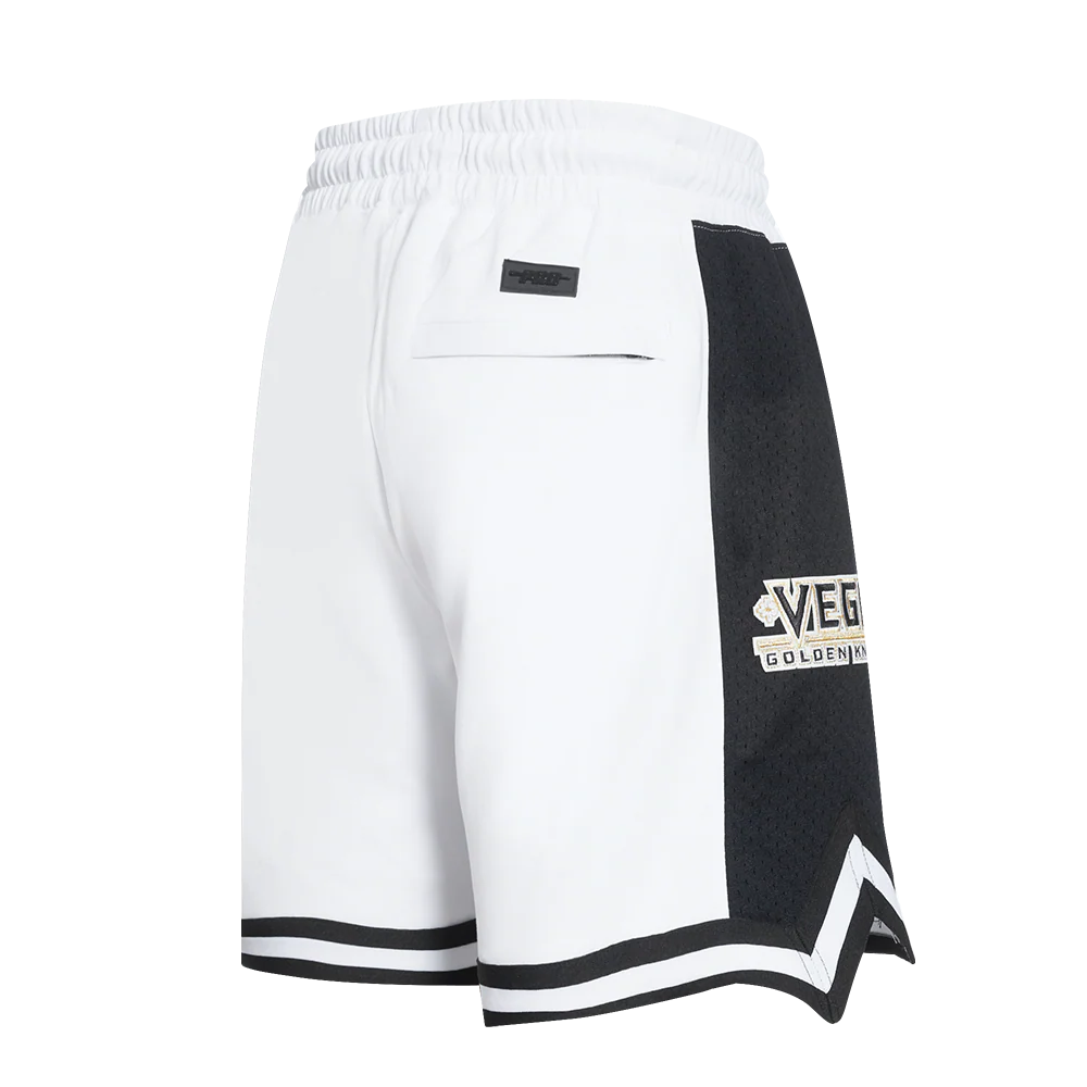 NHL VEGAS GOLDEN KNIGHTS SCRIPT TAIL MEN'S DOUBLE KNIT 2.0 SHORT (WHITE/BLACK) - Image 3