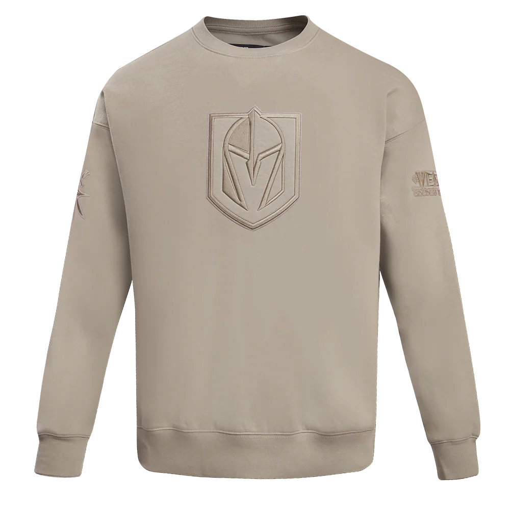 NHL VEGAS GOLDEN KNIGHTS NEUTRAL DROP SHOULDER FLEECE CREWNECK (TAUPE) - Image 8