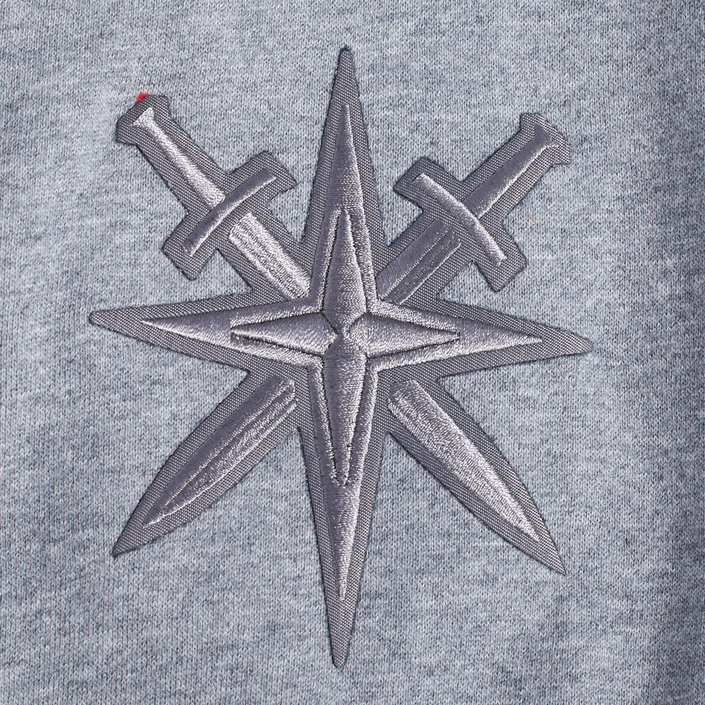 NHL VEGAS GOLDEN KNIGHTS NEUTRAL MEN'S DROP SHOULDER PULLOVER HOODIE (DARK HEATHER GRAY) - Image 6