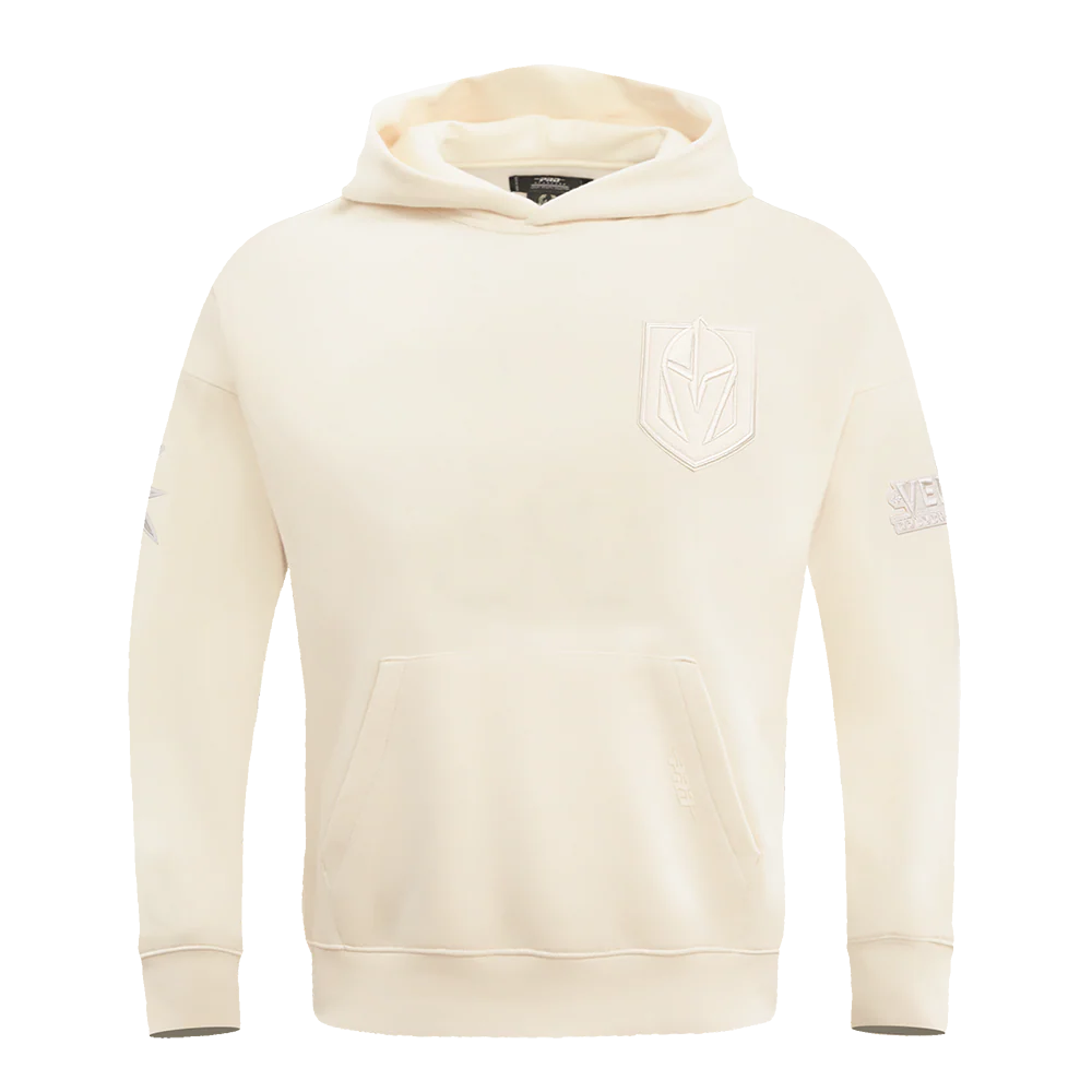 NHL VEGAS GOLDEN KNIGHTS NEUTRAL DROP SHOULDER FLEECE PULLOVER HOODIE (EGGSHELL) - Image 8