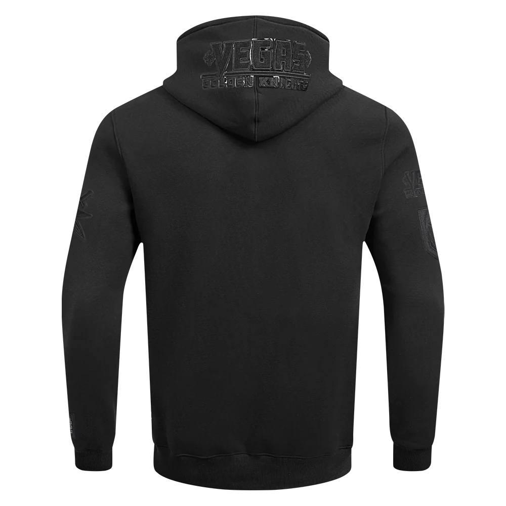 NHL VEGAS GOLDEN KNIGHTS TRIPLE BLACK MEN'S DK FZ PO HOODIE (TRIPLE BLACK) - Image 3