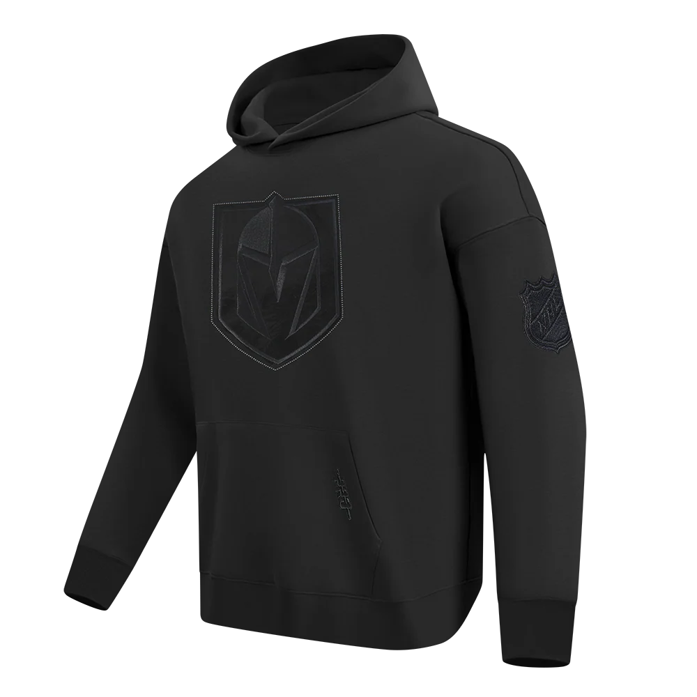 NHL VEGAS GOLDEN KNIGHTS BLACKOUT MEN'S DROP SHOULDER FLC PO HOODIE (BLACK) - Image 3