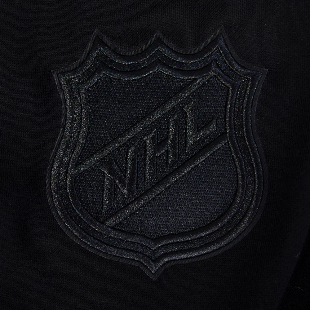 NHL VEGAS GOLDEN KNIGHTS BLACKOUT MEN'S DROP SHOULDER FLC PO HOODIE (BLACK) - Image 7