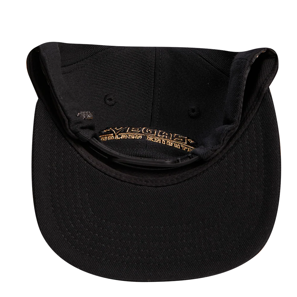 NHL VEGAS GOLDEN KNIGHTS BLACK & GOLD WOOL SNAPBACK HAT (BLACK) - Image 7