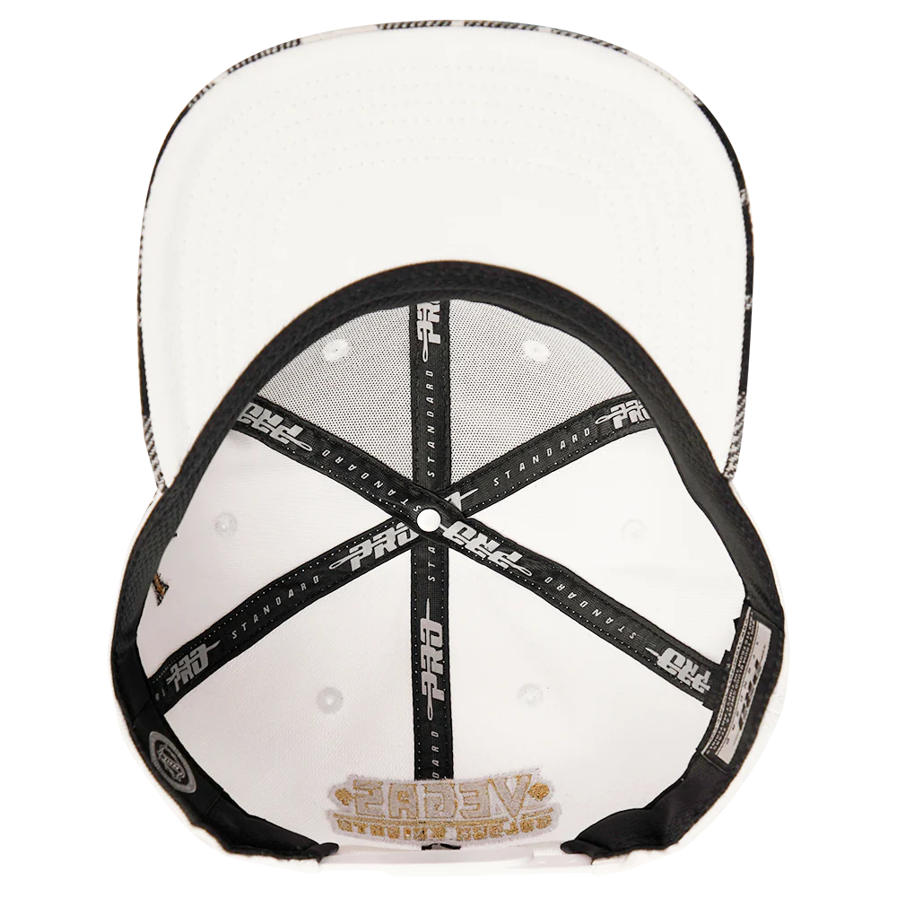 NHL VEGAS GOLDEN KNIGHTS PRO PREP PLAID BRIM WOOL SNAPBACK HAT (WHITE) - Image 6