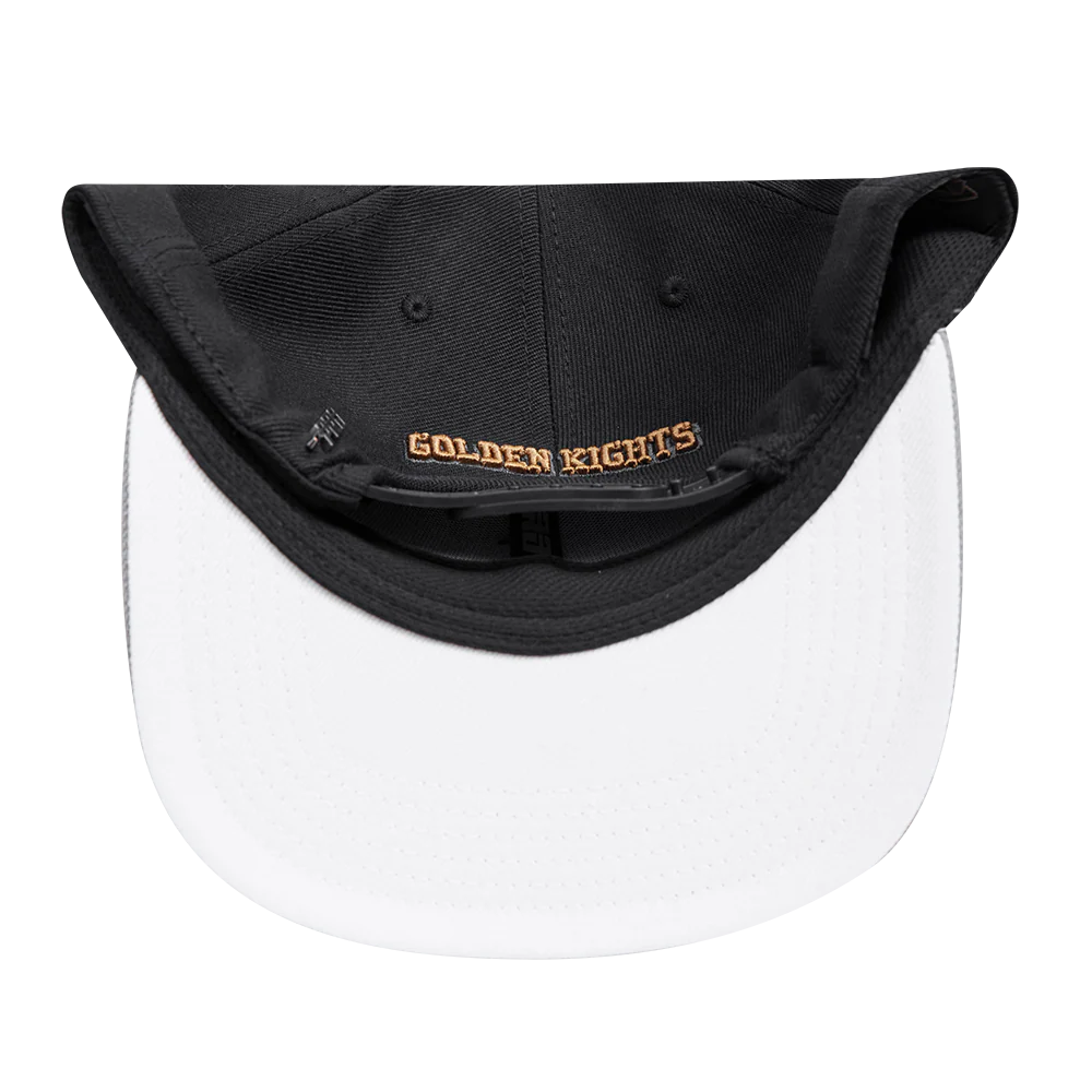 NHL VEGAS GOLDEN KNIGHTS RETRO CLASSIC UNISEX PRIMARY LOGO WOOL SNAPBAC (BLACK) - Image 7