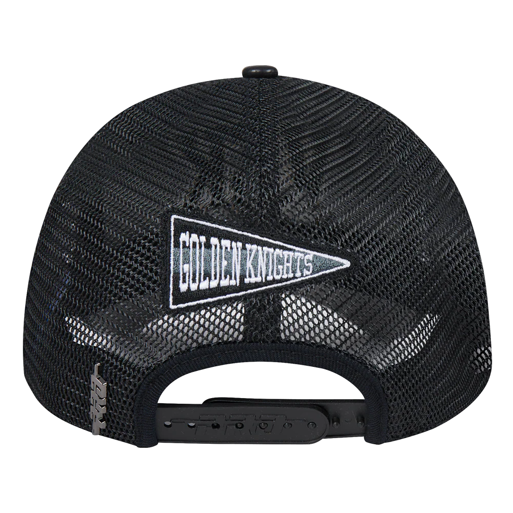 NHL VEGAS GOLDEN KNIGHTS TEAM PENNANTS MEN'S PINCH FRONT TRUCKER SNA (BLACK) - Image 4