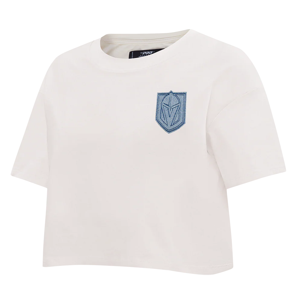 NHL VEGAS GOLDEN KNIGHTS VARSITY BLUES WOMEN'S BOXY TEE (LINEN) - Image 2