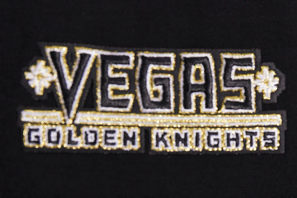 NHL VEGAS GOLDEN KNIGHTS SCRIPT TAIL WOMEN'S SINGLE JERSEY BOXY TEE (BLACK) - Image 7