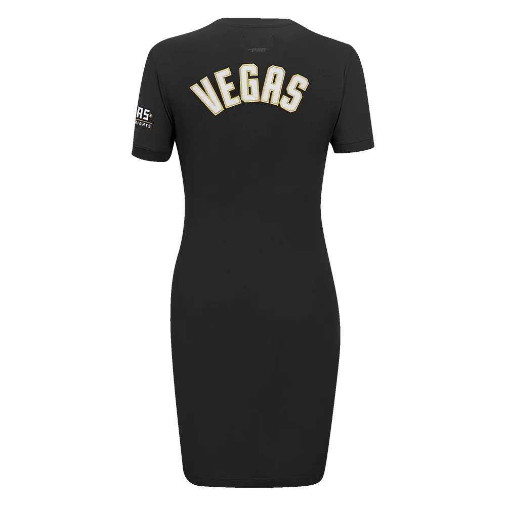 NHL VEGAS GOLDEN KNIGHTS CLASSIC WOMEN'S BODYCON DRESS (BLACK) - Image 5
