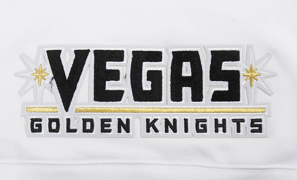 NHL VEGAS GOLDEN KNIGHTS CLASSIC WOMEN'S FLEECE CROPPED PULLOVER HOODIE (WHITE) - Image 9