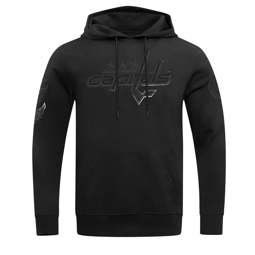 NHL WASHINGTON CAPITALS CLASSIC TRIPLE BLACK MEN'S MEN'S DK PO HOODIE (TRIPLE BLACK)