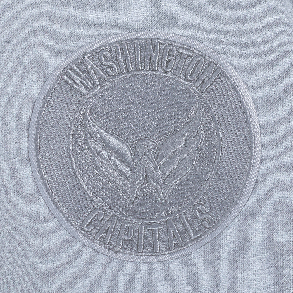 NHL WASHINGTON CAPITALS NEUTRAL MEN'S DROP SHOULDER PULLOVER HOODIE (DARK HEATHER GRAY) - Image 6