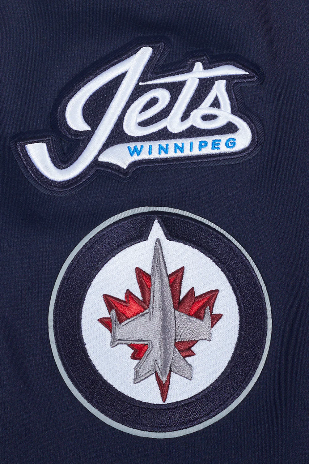 NHL WINNIPEG JETS CLASSIC CHENILLE MEN'S TRACK JACKET (MIDNIGHT NAVY) - Image 6