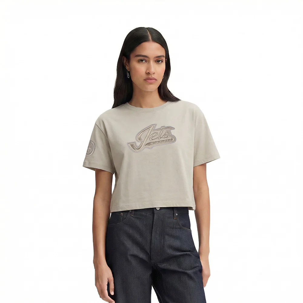NHL WINNIPEG JETS NEUTRAL WOMEN'S SJ BOXY TEE (TAUPE)