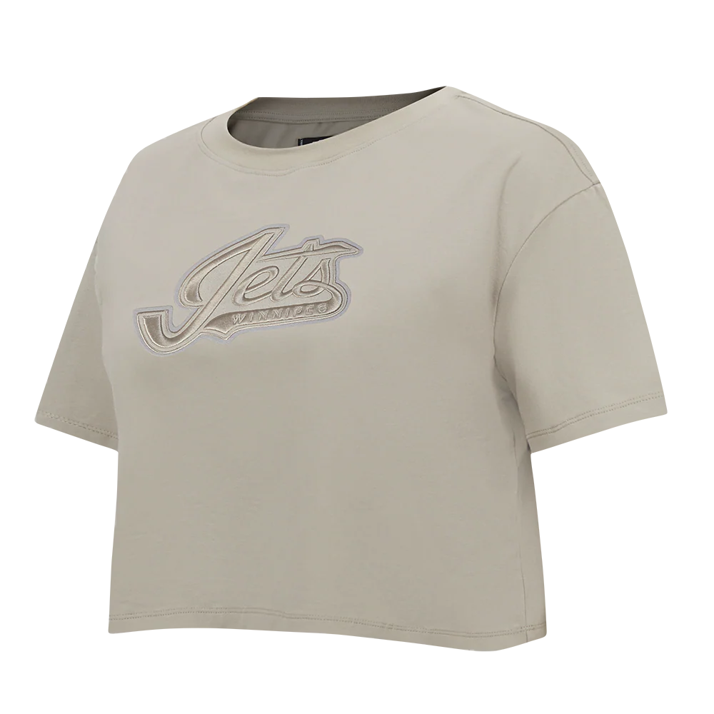 NHL WINNIPEG JETS NEUTRAL WOMEN'S SJ BOXY TEE (TAUPE) - Image 3