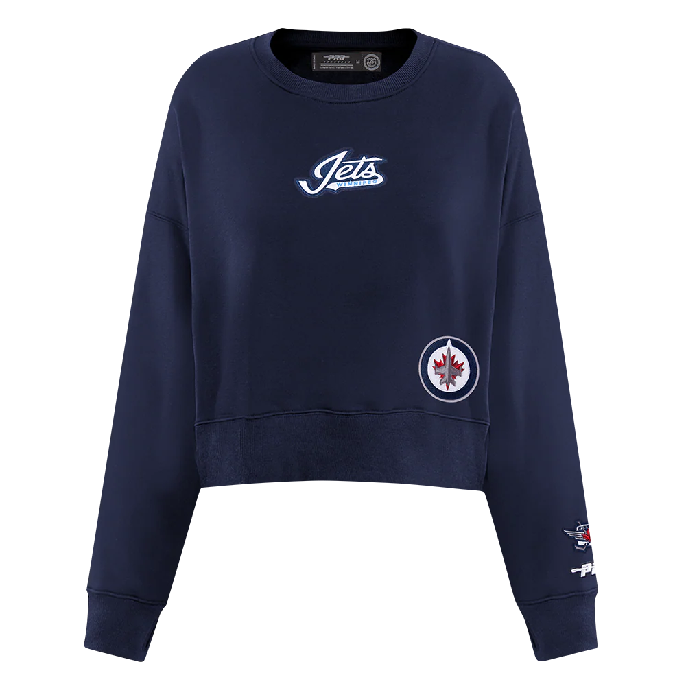 NHL WINNIPEG JETS WINGSPAN WOMEN'S FLC CREWNECK (MIDNIGHT NAVY) - Image 2