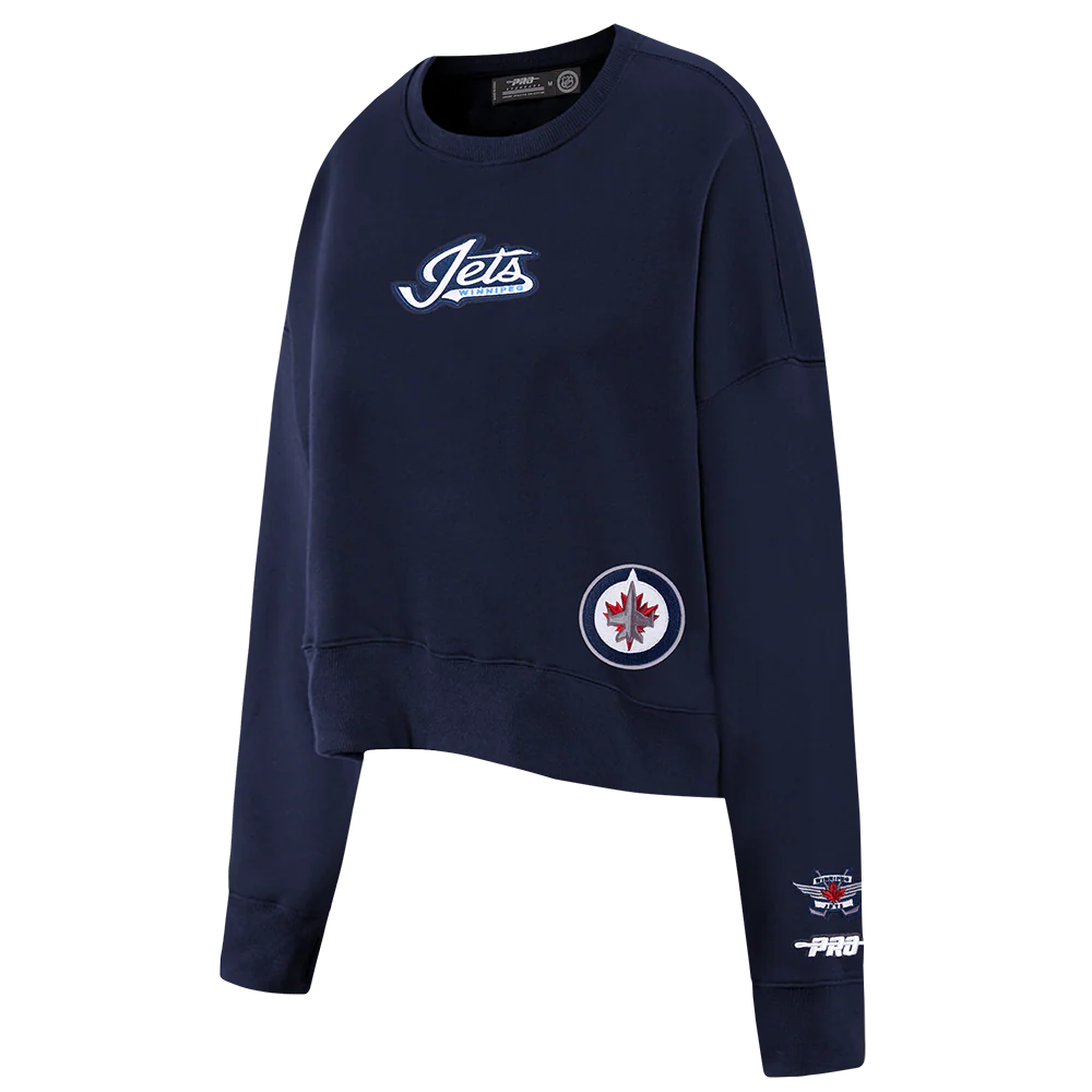 NHL WINNIPEG JETS WINGSPAN WOMEN'S FLC CREWNECK (MIDNIGHT NAVY) - Image 3