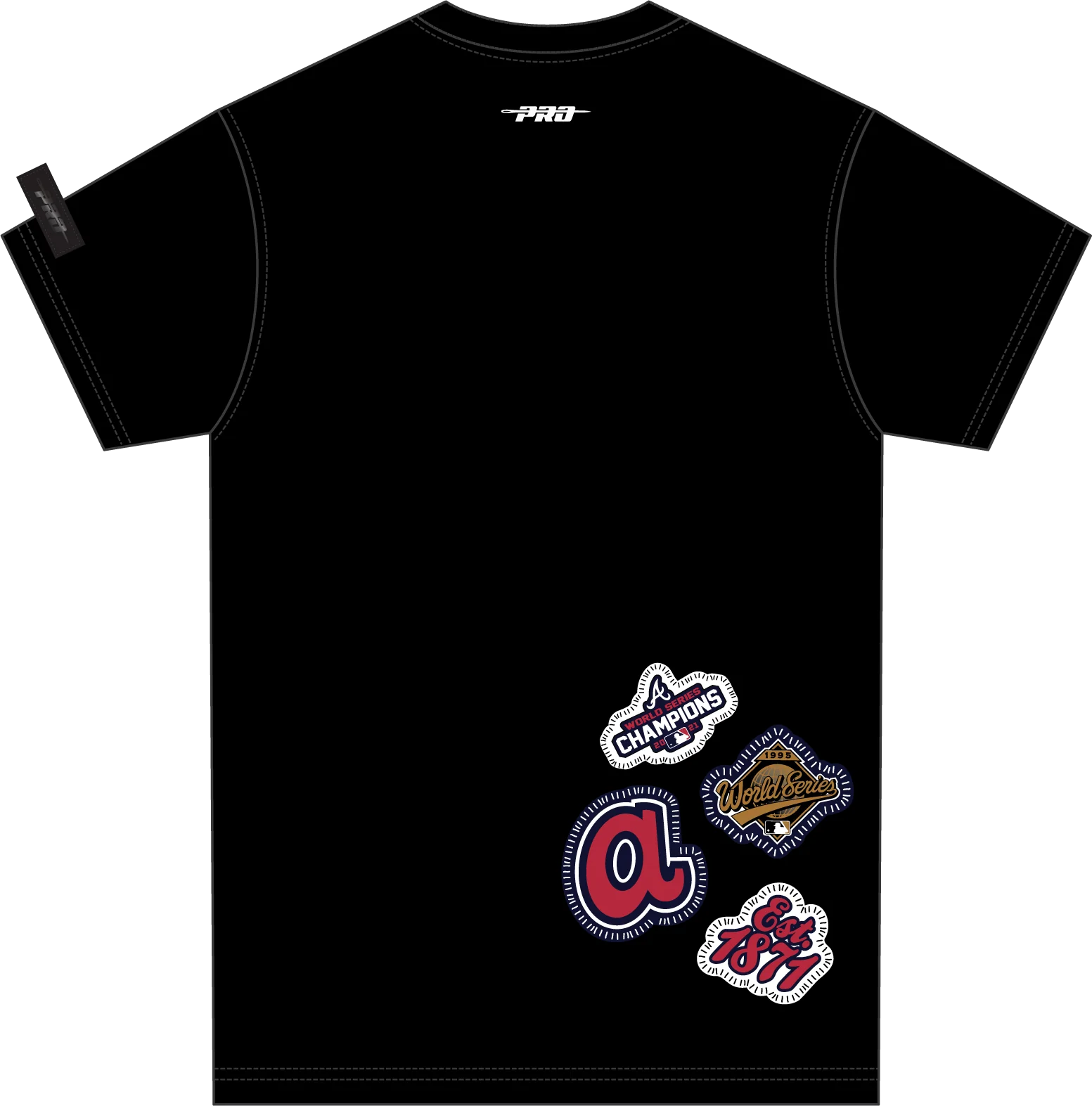 MLB ATLANTA BRAVES DIY PICK STITCH MEN'S SINGLE JERSEY TOP (BLACK) - Image 14