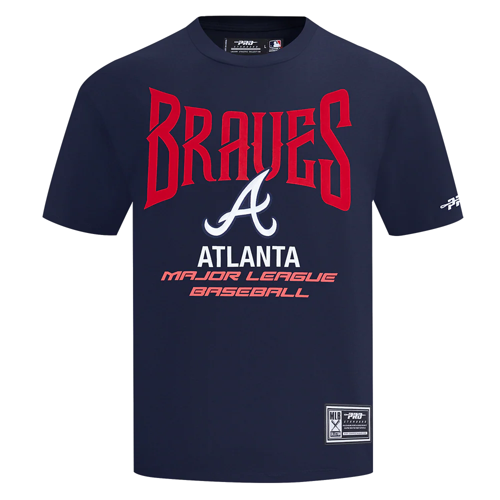 MLB ATLANTA BRAVES CITY TOUR 2.0 MEN'S COTTON JERSEY DROP SHOULDER TOP (MIDNIGHT NAVY)