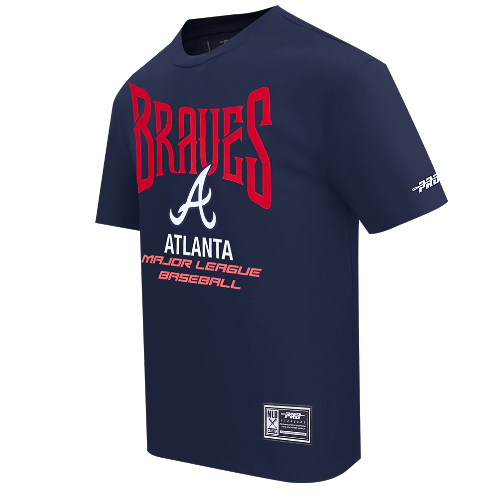 MLB ATLANTA BRAVES CITY TOUR 2.0 MEN'S COTTON JERSEY DROP SHOULDER TOP (WHITE) - Image 2